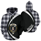 MacRae Dress Modern Tartan Crest Zipper Hoodie - Circle Style